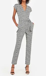 NWT Express v-neck sash tie waist jumpsuit
